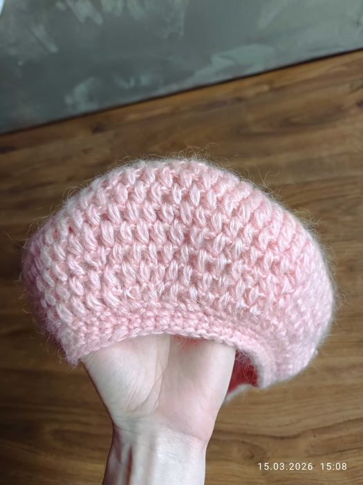 Beret ręcznie robiony wełna