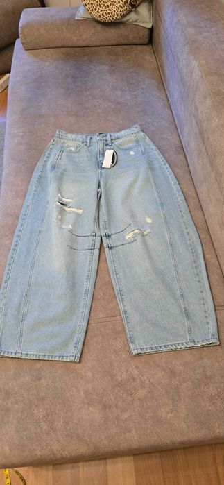 Spodnie jeansowe Scoop, Barrel Leg, M, XS.