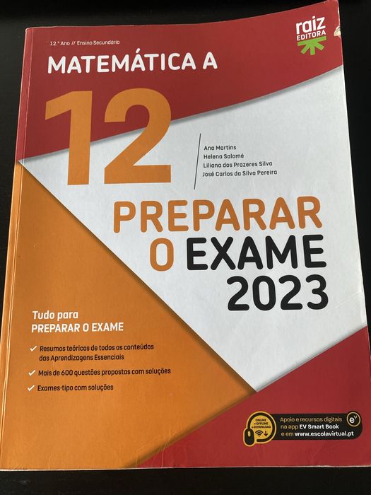 Livro para o exame matematica