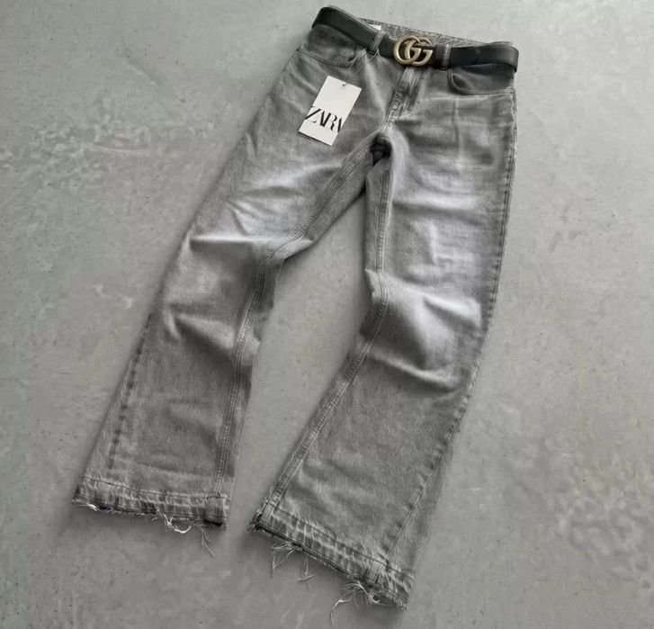 Джинсы zara flared type серые новые ‼️ Подарунок ‼️