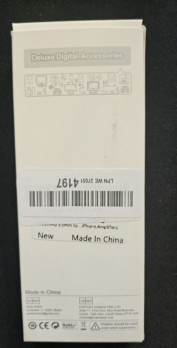 Kabel Audio Stereo do gitary 3m