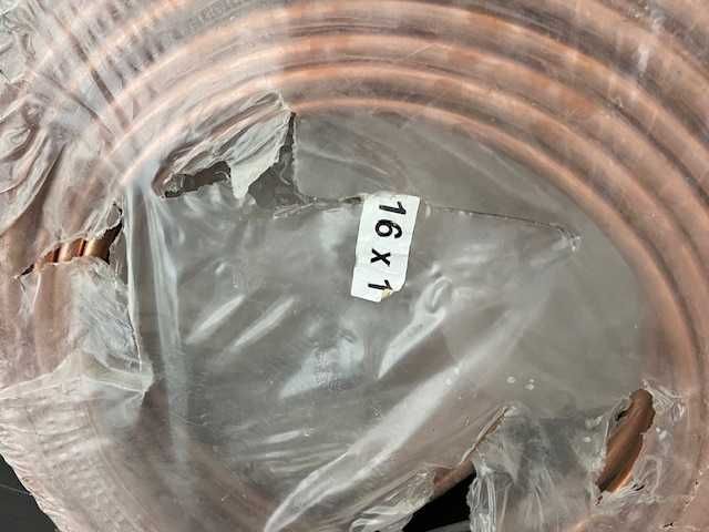 2 Rolos de tubo de cobre 16mmX1cm de 25 m cada um