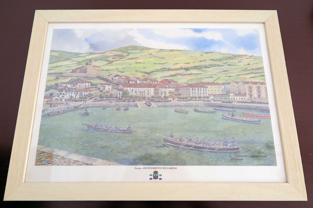 3 quadros exclusivos de paisagens de Laredo (séc. XIX)