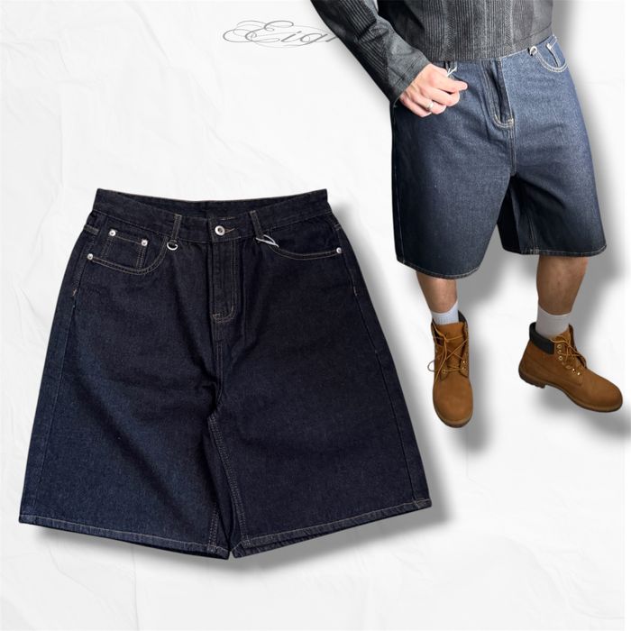 Raw denim type shorts Базові шорти джинсові рав japanese jaded london sk8 y2k широкі шорти jeans erd racer jorts opium архив