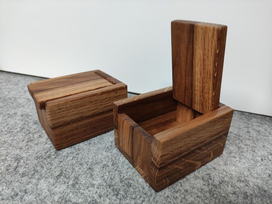 Pudełko szkatułka dębowa