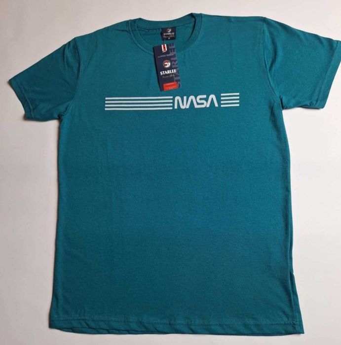 Koszulka męska bawełna t-shirt męski turecki Starlee NASA r. L -104 cm