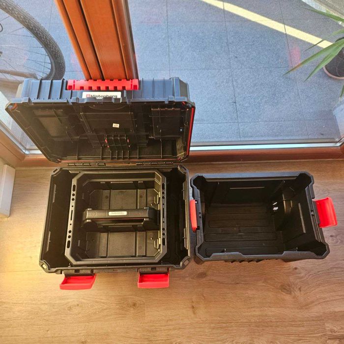 XXL Nowa Mocna Skrzynka Narzędziowa Na Kółkach Budowa+GRATIS Organizer