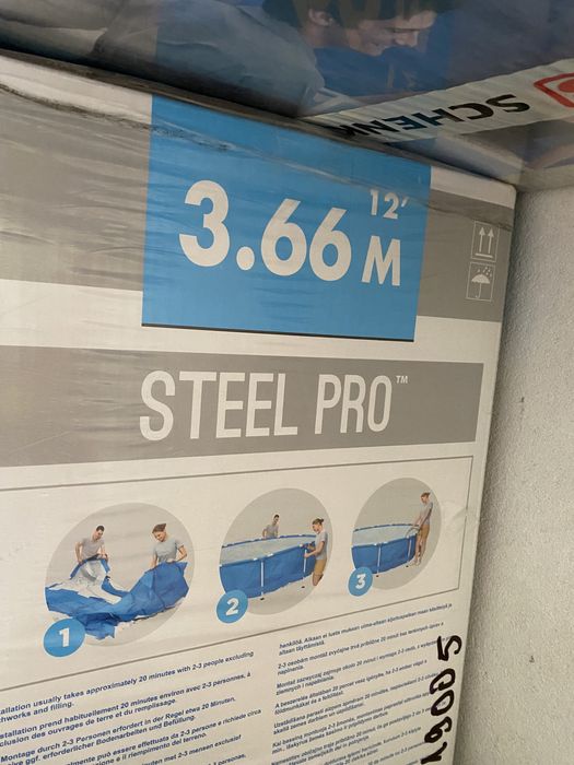 Basen nowy stelarzowy 366 na 76 cm duży