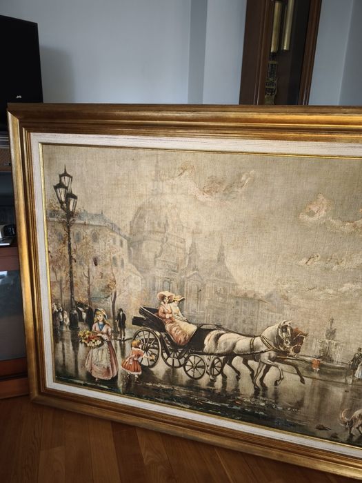 Quadro em tela antigo