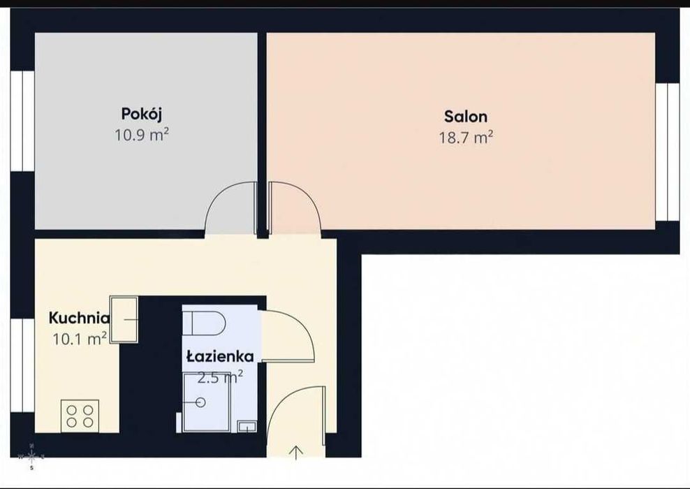 Blisko centrum/2 pokoje/parter/po remoncie/bez prowizji