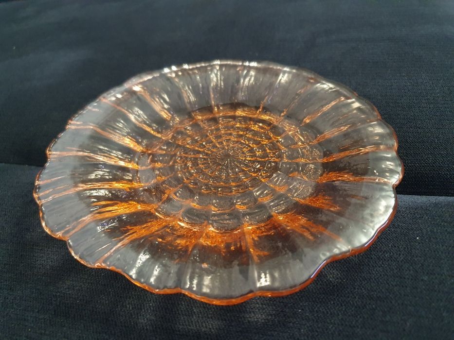 Cora Ząbkowice E. Trzewik Drost łososiowy vintage prl design talerzyk