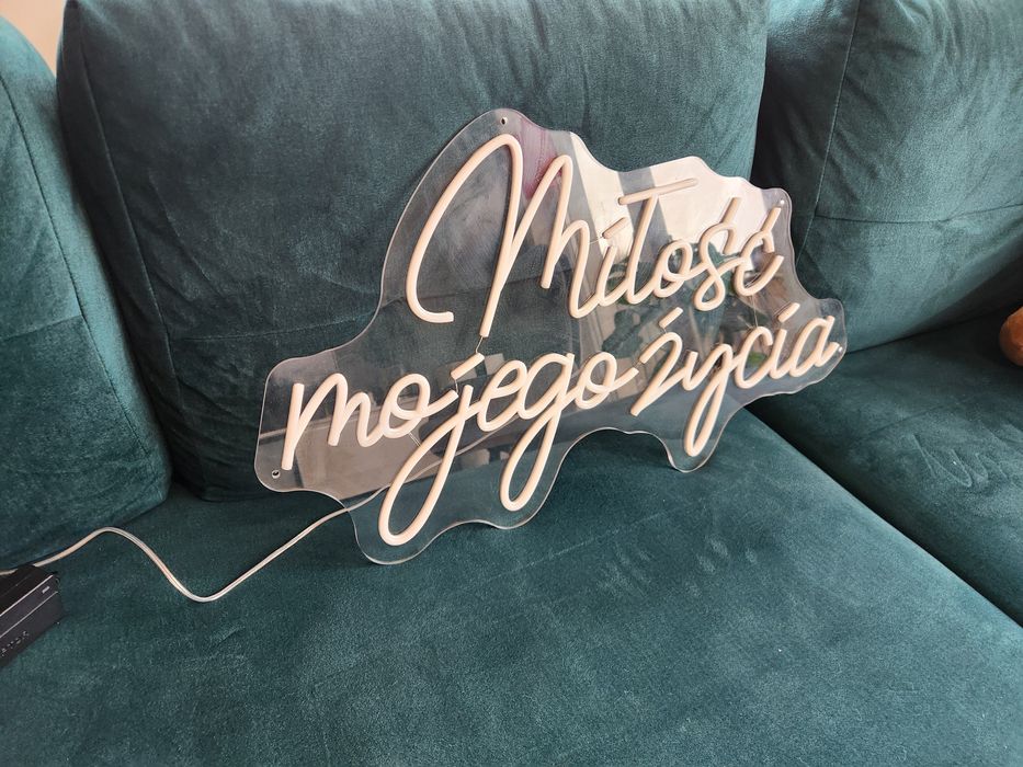 Napis neonowy na wesele