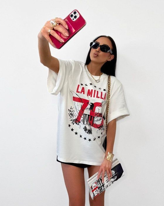 La Milla / t-shirt z orłem / oversize