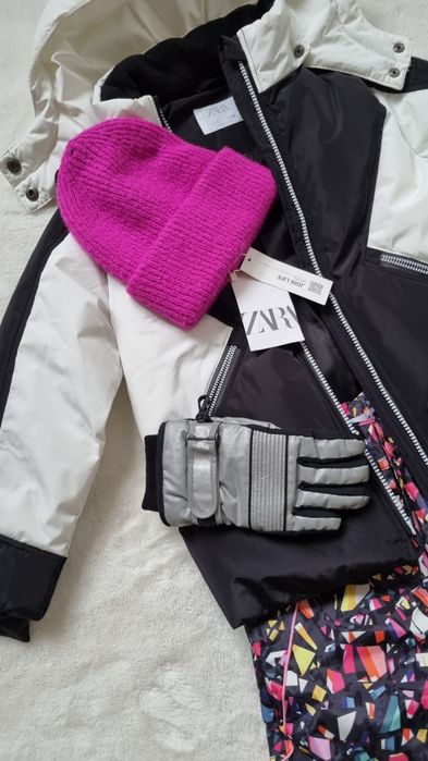 Kombinezon zimowy Zara czapka + rękawiczki