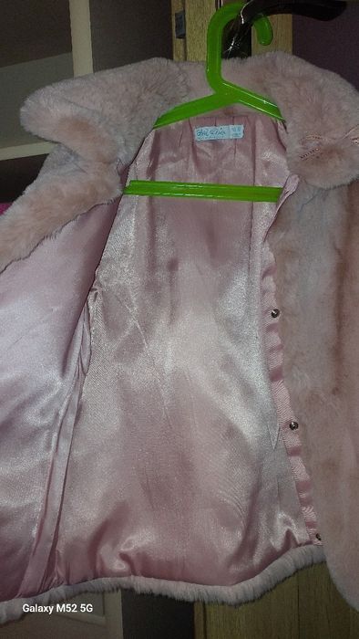 Różowe dziewczęce futerko Abel & Lula rozmiar 140