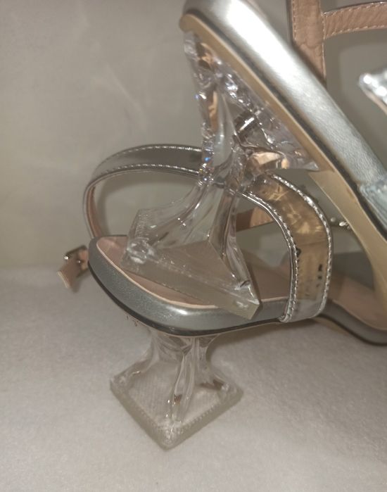 27 CM,42,Wide fit Sandały buty na obcasie ślub, impreza,diamenciki per