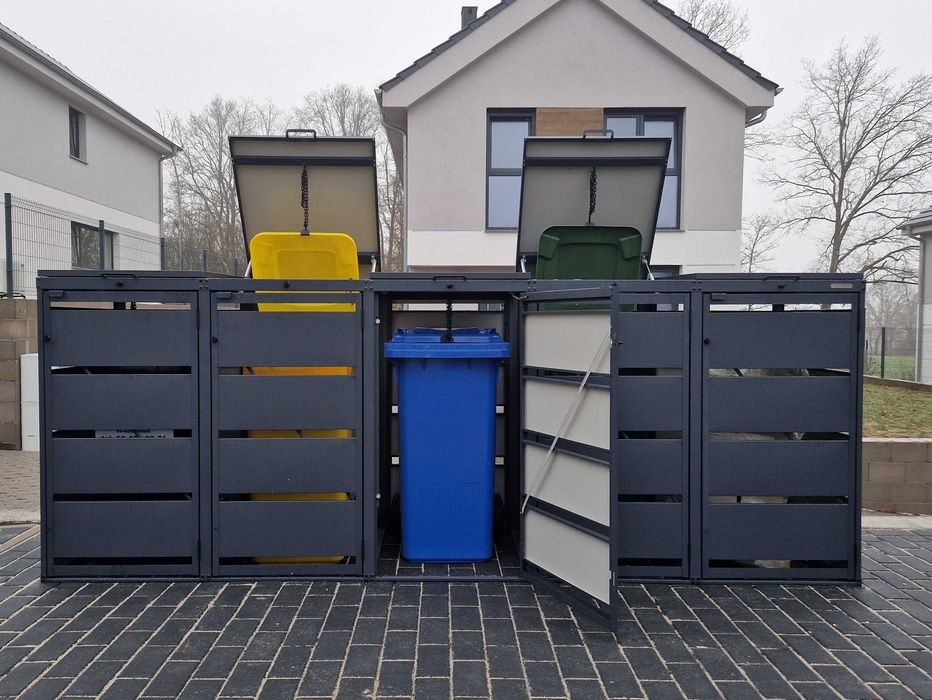 Zabudowa koszy na śmieci metal Premium, Obudowa na kosze, Osłona koszy