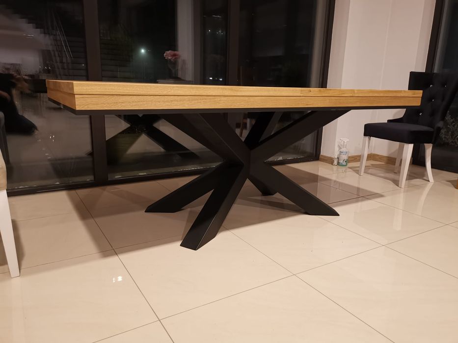 Stol debowy rozkladany, stół drewniany , pajak !