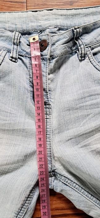 Rybaczki spodnie 3/4 jeansowe