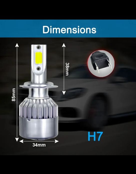Kit de lâmpadas LED H1, H4 e H7