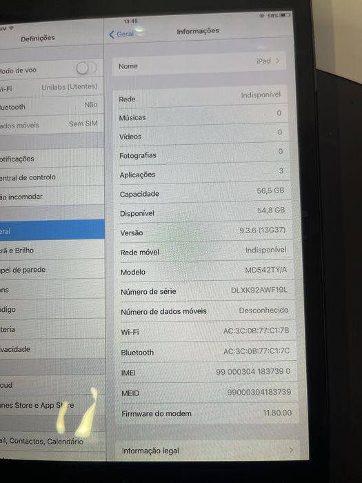 Ipad mini 1 com cartao sim 64 g