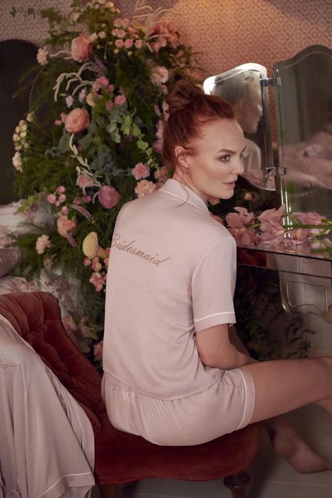 Сатинова піжама Primark з шортами атласная пижама Primark с шортами
