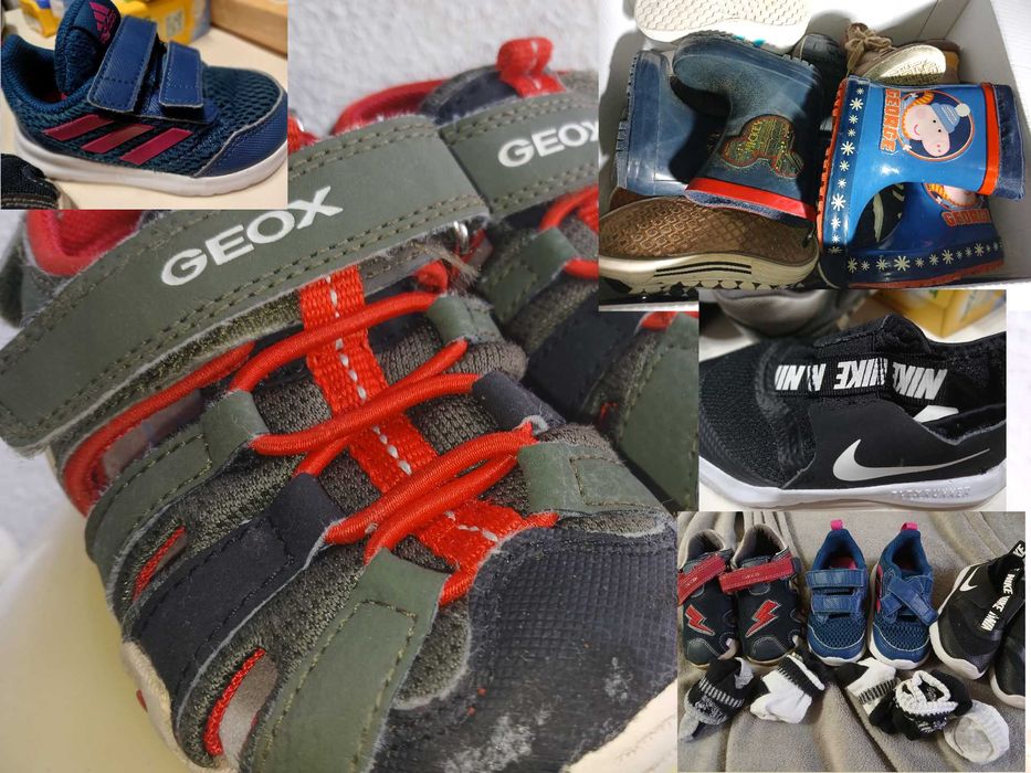 Doação Lote  pares sapatos 16 a 27  números, qualidade, geox adidas,galoch