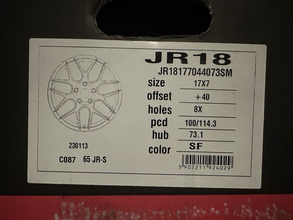 Alufelgi Japan Racing JR18 17x7 ET40 4x100/4x114.3 + Opony Kleber