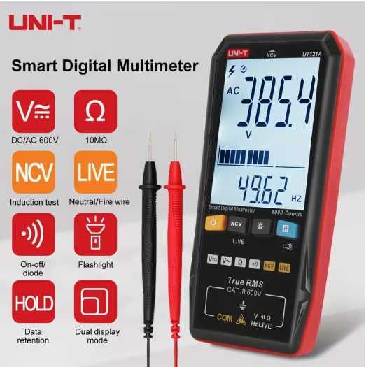 UNI-T Умный цифровой мультиметр UT121A