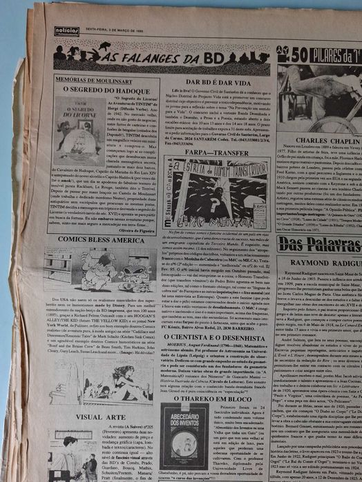 "As Falanges da BD" - Lote 85 suplementos BD , anos 90.