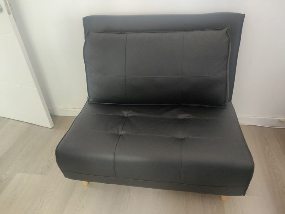 Sofá-cama preto Conforama