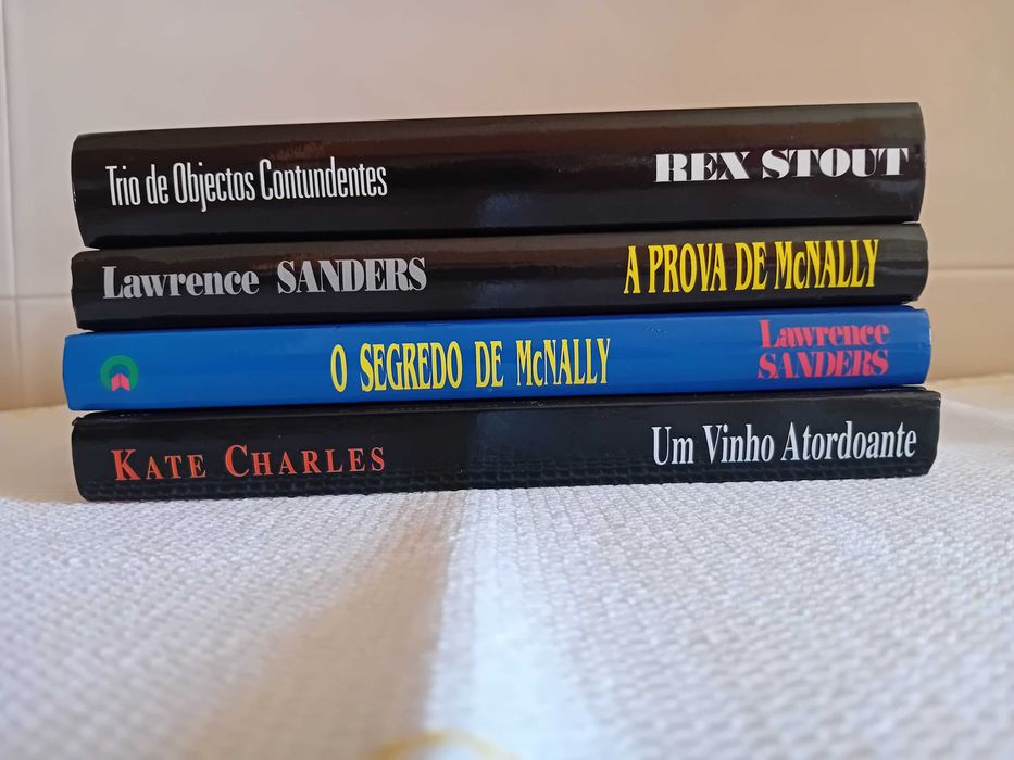 Livros policiais Kate Charles/Rex Stout/Lawrence Sanders
