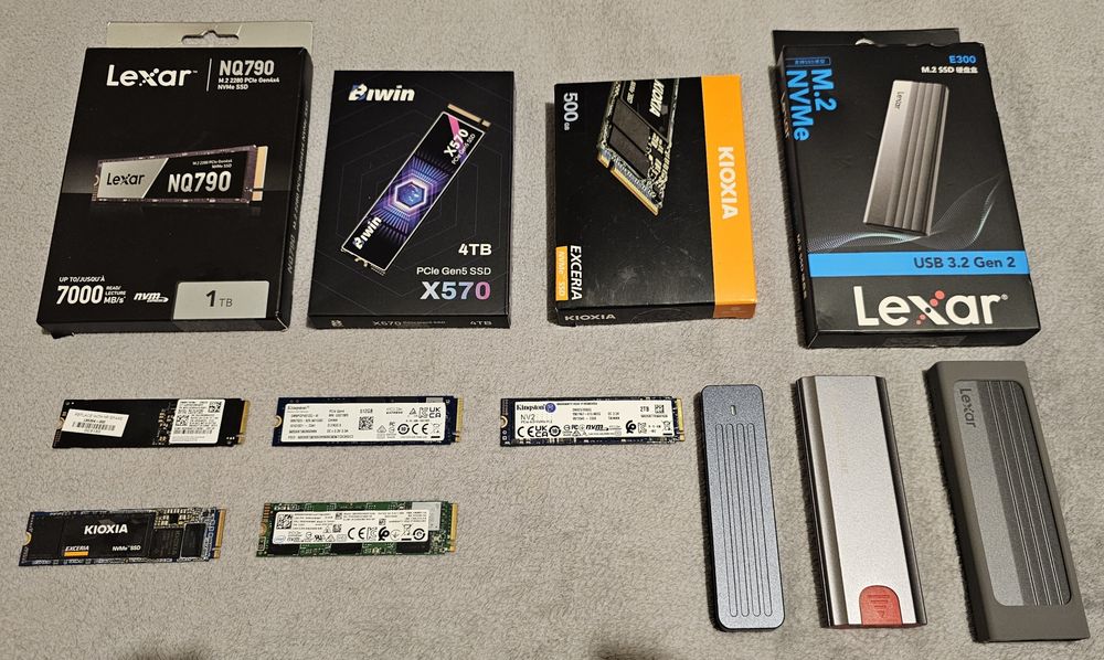 SSD M.2 512Gb,2Tb,4Tb (Lexar,Samsung,BIWIN,ADATA,Kioxia)
