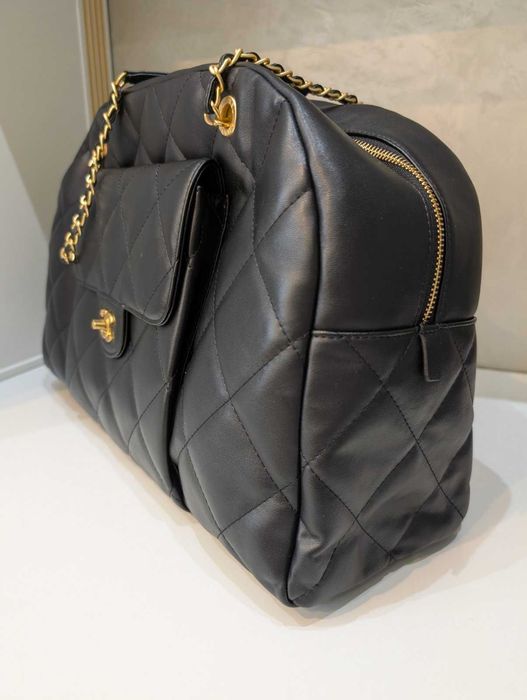 Сумка Chanel з натуральної шкіри довжина 45 см шанель кожаная
