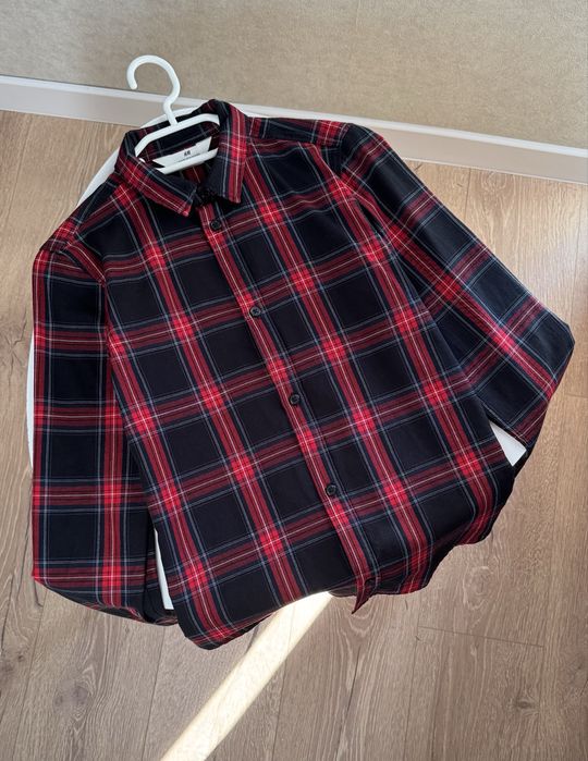 Сорочка рубашка в клітинку H&M нова розмір 152 для хлопчика 10-12 р