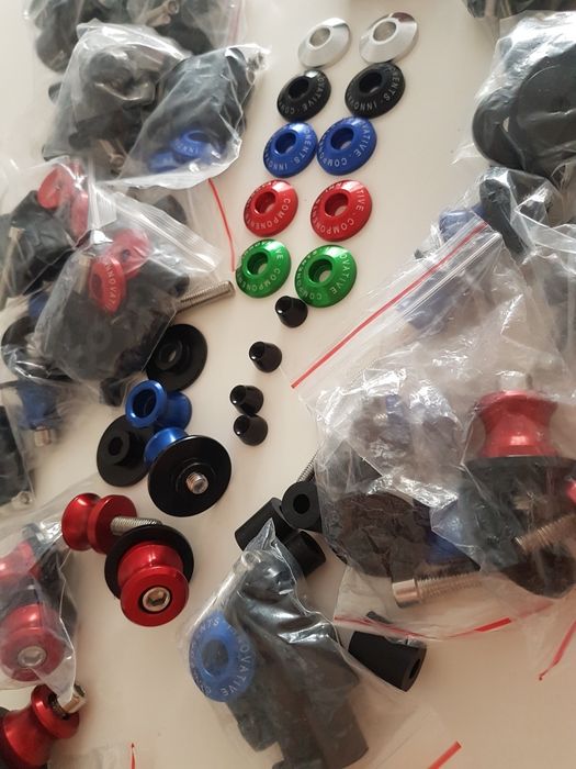 Slider e tampas de volante moto várias cores