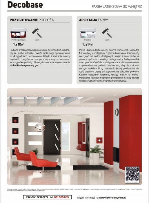PRIMACOL DECOBASE farba lateksowa matowa Plum D21 1L