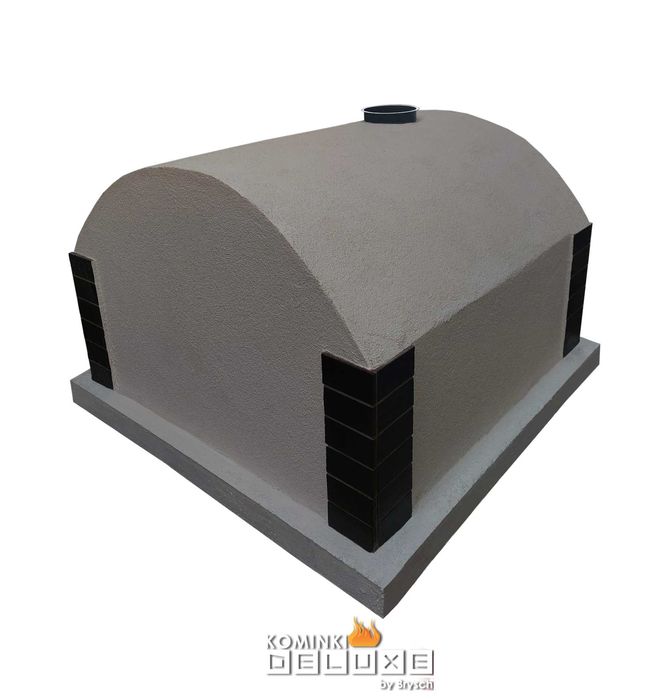 Piec tunelowy szamotowy biały otynkowany piec na pizzę chlebowy