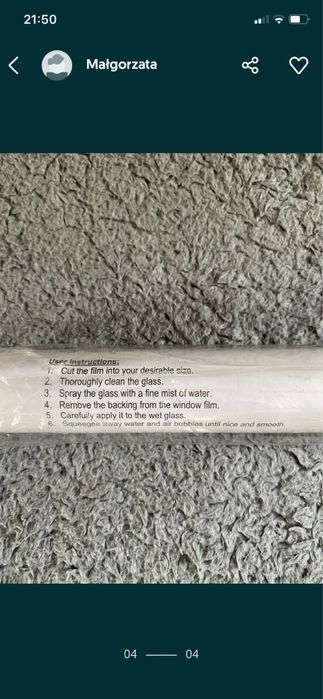 Folia statyczna  na szybę 100/45 motyw kwiatowy