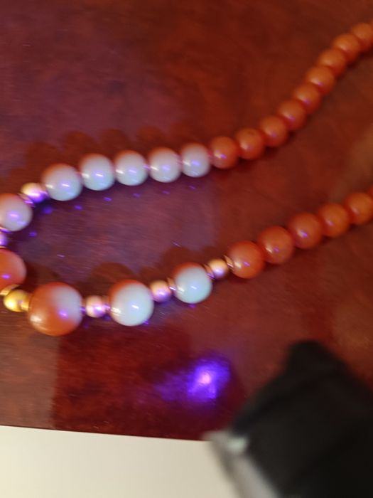 Kurtki naszyjnik z bursztynu