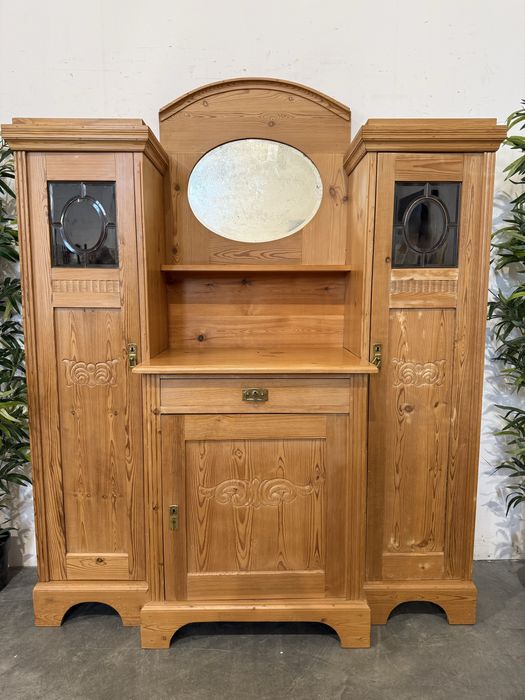 Piękny sosnowy kredens bufet lustro lite drewno super stan wysyłka