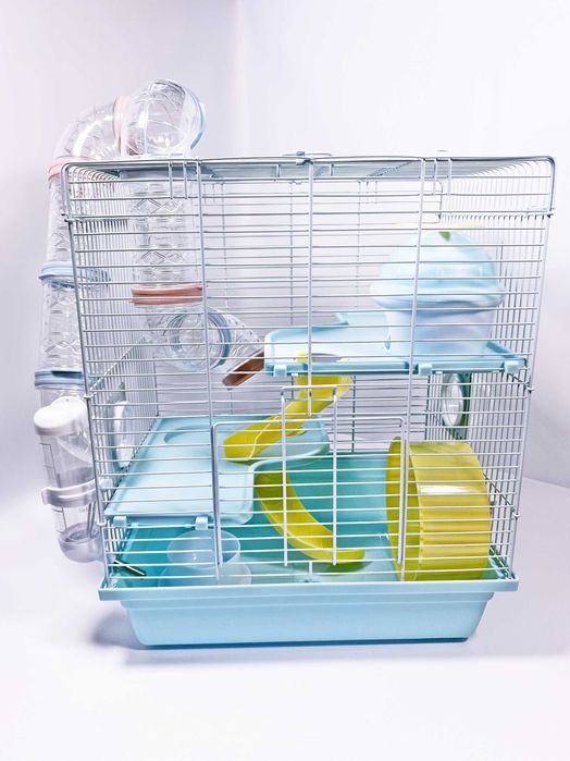 Красивая 3хэтажная клетка с туннелями для хомяка. AV3502. 35x28 x41cm