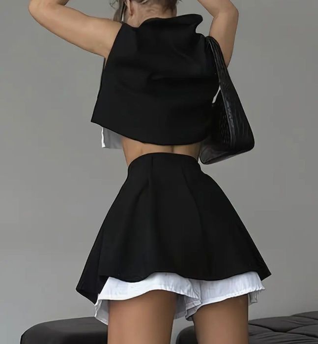 Костюм 2 шорти-спідниця+желетка