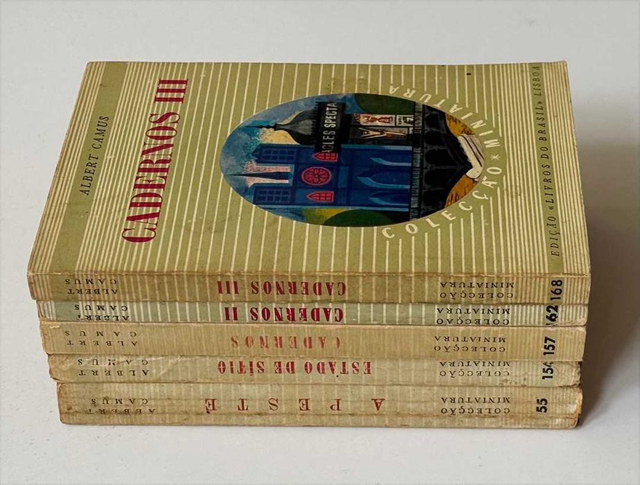 Lote 5 ALBERT CAMUS “Colecção Miniatura”, Edição Livros do Brasil.