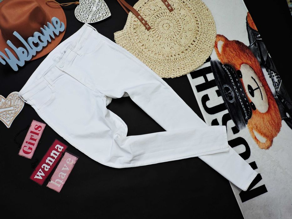 H&M Spodnie białe rurki jeans super soft skinny 33