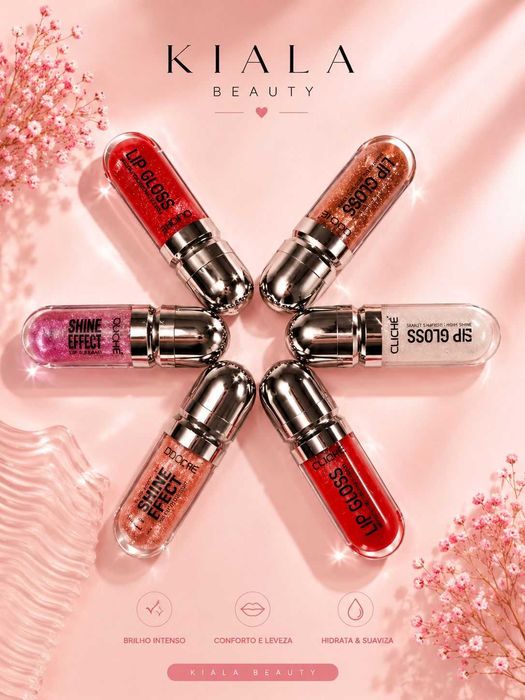 Lip Gloss Shine Effect - 12 Tons Disponíveis (Novo)