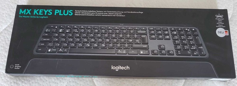Nowa Klawiatura Logitech MX KEYS PLUS układ DE niemiecki