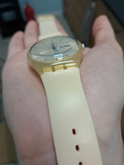 Zegarek swatch new gent nude beżowy