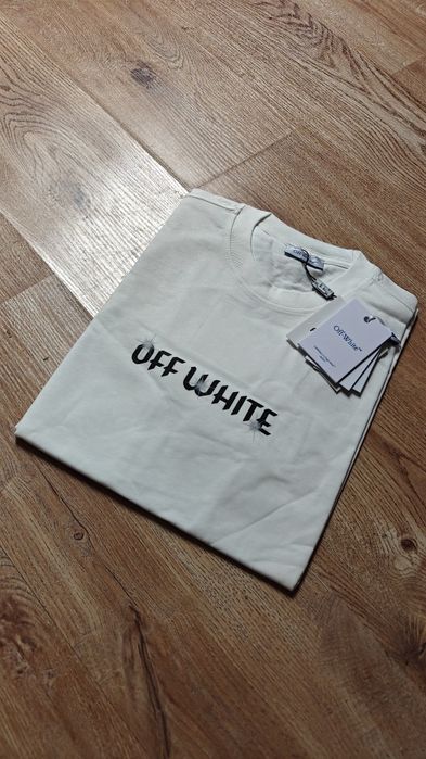 T-shirt męski Off-White ecru kremowy nowy M