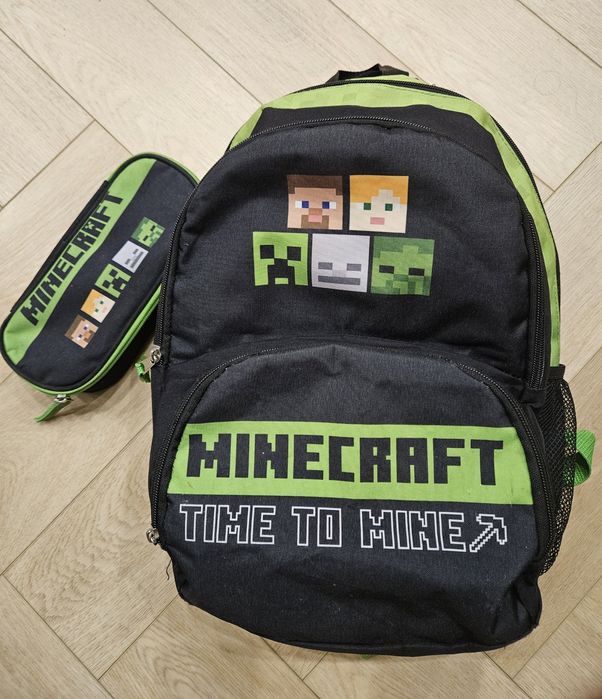 Minecraft plecak i piórnik + długopis minecraft gratis